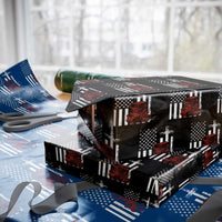 Classic Big Block Blower Wrapping Paper Roll Patriotic Racing Engine American Flag Christian Cross