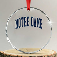 Classic Notre Dame Indiana Crystal Glass Ornament Vintage Retro Throwback Design - Wonder Print Shop