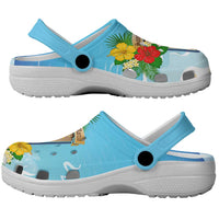 Collectivity of Saint Martin Clogs Shoes Hibiscus Flowers Tropical Beach - Wonder Print Shop