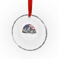 Colorado 150 America 250 Years Crystal Glass Ornament Colorado Sesquicentennial Anniversary 1876 2026