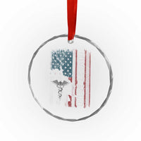 Combat Medic Soldier Crystal Glass Ornament Medical Military American Flag - Wonder Print Shop