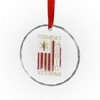 Combat Medic Veteran Crystal Glass Ornament Medical Military Vintage American Flag TS11