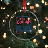 Coming To The Cottage Crystal Glass Ornament LGBT Romance Hockey Fan