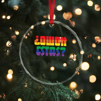 Como Estas Crystal Glass Ornament Funny Spanish LGBT Pride Latinx Retro Queer Inclusive Gift TS10