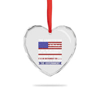 Constitution Liberty American Patriotic Heart Crystal Glass Ornament We The People US Flag - Wonder Print Shop