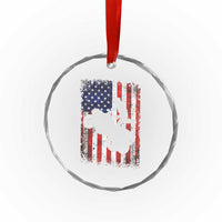 Cool ATV American Flag Crystal Glass Ornament Retro Quad 4 Wheeler ATV Riding Quadrider Off Road - Wonder Print Shop