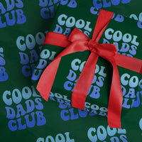 Cool Dads Club Blue Typography Wrapping Paper Roll Fathers Day Gift
