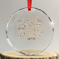 Cool Moms Love Jesus Crystal Glass Ornament Vintage Floral Boho Wildflower Christian Mama Mothers Day