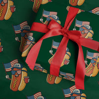 Cool Patriotic Hot Dog Wrapping Paper Roll Funny 4th of July Cookout 4th of July American Flag - Wonder Print Shop