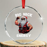 Cool Santa Claus Crystal Glass Ornament Big Nick Energy TS02