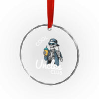 Cool Uncles Club Crystal Glass Ornament Funny Uncle Skeleton