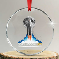 Copy Moon Joy Crystal Glass Ornament Rocket Launch Full Moon