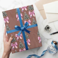 Coquette Bow Christmas Wrapping Paper Roll Girly Xmas Tree Teacher Pencil Bow - Wonder Print Shop