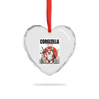Corgizilla Giant Heart Crystal Glass Ornament Funny Corgi Monster Roaring Tokyo Japan