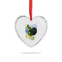 Cosmic Frog Howling At Moon Parody Graphic Heart Crystal Glass Ornament Vintage 90s Retro Fantasy Meme