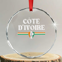 Côte D Ivoire Crystal Glass Ornament Flag of Ivory Coast Elephant Crest Football