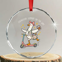 Counselor Support On The Way Crystal Glass Ornament Silly Goose School Counselor