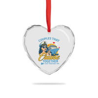 Couples That Cruise Together Stay Together Heart Crystal Glass Ornament Funny Cruising Couples - Wonder Print Shop