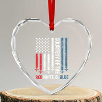 Courtesy of the Red White and Blue Heart Crystal Glass Ornament US Military Patriotic American Flag - Wonder Print Shop