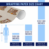 Cowboy Fall Season Thanksgiving Western Boots Pumpkin Wrapping Paper Roll - Wonder Print Shop