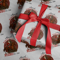 Cowboy Santa Christmas Wrapping Paper Roll Annual North Pole Rodeo Dec 25th - Wonder Print Shop