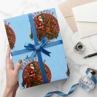 Cowboy Santa Christmas Wrapping Paper Roll Annual North Pole Rodeo Dec 25th - Wonder Print Shop