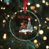 Cowboy Santa Western Christmas Crystal Glass Ornament Rockin Around The Xmas Tree - Wonder Print Shop