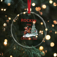 Cowboy Santa Western Christmas Crystal Glass Ornament Rockin Around The Xmas Tree TS14