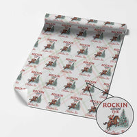 Cowboy Santa Western Christmas Wrapping Paper Roll Rockin Around The Xmas Tree - Wonder Print Shop