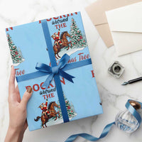 Cowboy Santa Western Christmas Wrapping Paper Roll Rockin Around The Xmas Tree - Wonder Print Shop
