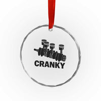 Cranky Car Engine Crankshaft Cars Lover Crystal Glass Ornament Mechanics Father Day