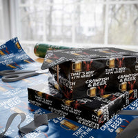 Crawfish Beer Lovers Wrapping Paper Roll Funny Crawfish Cajun Seafood Festival Daddy Crawfish