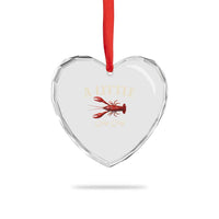 Crawfish Lovers Heart Crystal Glass Ornament A Little Cray Crayfish Boils Cajun Seafood Festival