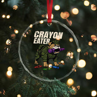 Crayon Eater Crystal Glass Ornament Funny Bulldog Military Corps Proud Soldier Family TS10