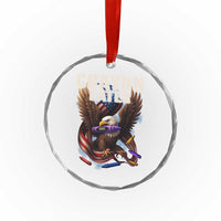 Crayon Eater Crystal Glass Ornament Funny Eagle 250th Anniversary Veterans Gifts - Wonder Print Shop
