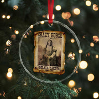 Crazy Horse Crystal Glass Ornament Legendary Oglala Sioux Lakota Leader Native American Indian - Wonder Print Shop
