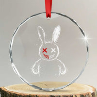 Creepy Cute Bunny Crystal Glass Ornament Rabbit Alt Goth Grunge Horror Aesthetic TS10