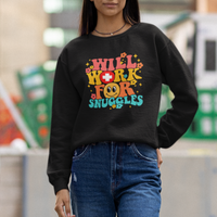 Funny Nurse Sweatshirt Retro Groovy Will Work For Snuggles Comfy Nicu Nurse Neonatal Nurse Life, Nurse Appreciation Gift for Nurse Week - Wonder Print Shop