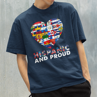 Hispanic Heritage Month T Shirt Hispanic And Proud Heart Pride Hispanic Heritage Month - Wonder Print Shop