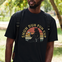 Beer Lover T Shirt Shuh Duh Fuh Cup Retro Funny Bear Drinking Beer Camping - Wonder Print Shop