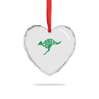 Crikey Australian Kangaroo Oz Slang Australia Heart Crystal Glass Ornament