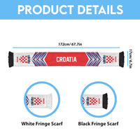 Croatia Football Nations 2026 Soccer Scarf Sporty Pattern
