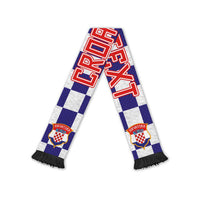 Croatia Football Personalized Soccer Scarf Checkerboard Pattern with Glagolitic Script Away Color