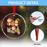 Crochet Christmas Crystal Glass Ornament Funny Xmas Gift For Crocheter TS12