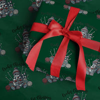 Crochet Xmas Wrapping Paper Roll Funny Snowman Crocheting Gift - Wonder Print Shop