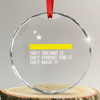 Curaçao Flag History Pride Crystal Glass Ornament They Dreamt Fought Made It