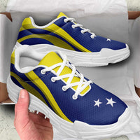 Curacao Football Chunky Sneakers Flag-Inspired Curve Style