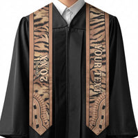 Custom African Tiger Mix Dashiki Tribal Pattern Graduation Stole