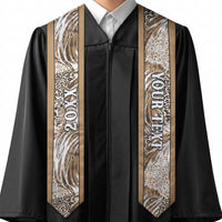 Custom African Wild Animal Skins Graduation Stole Leopard Pattern