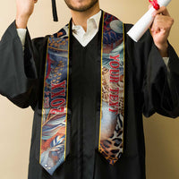 Custom African Wild Animal Skins Graduation Stole Unique Leopard Zebra And Snake Patterns